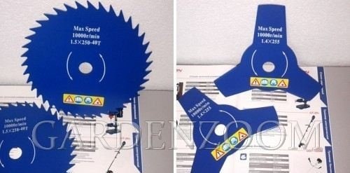 форма ножей, установленных на кусторез, может быть разной: с тремя лезвиями или с несколькими зубьями