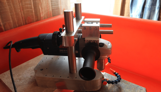 Картинка n. 9. Этот самодельный станок для поперечной резки подходит для обработки гранитных и мраморных плит