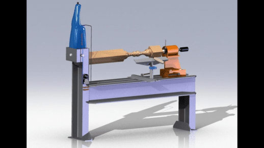 Картинка n. 10. Схема токарного станка по дереву из шлифовального круга