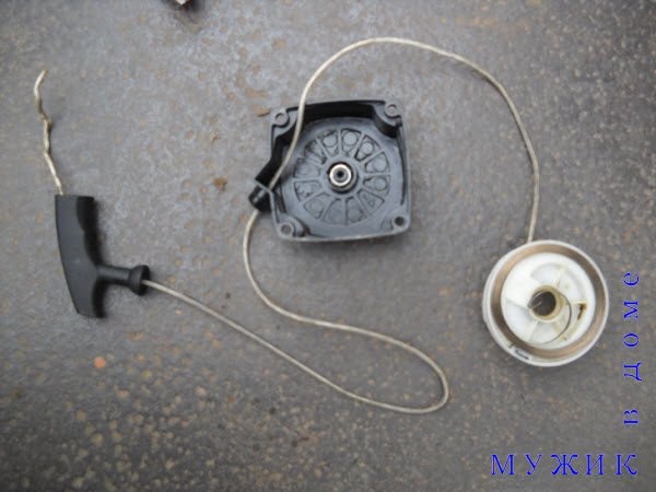 как вставить обмотку пусковой пружины