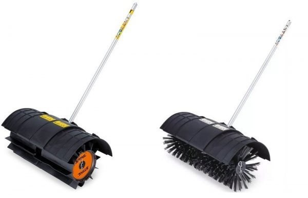 Щетка и валик для быстрого сбора мусора с газона