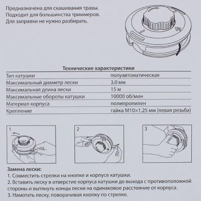 Характеристики катушки триммера
