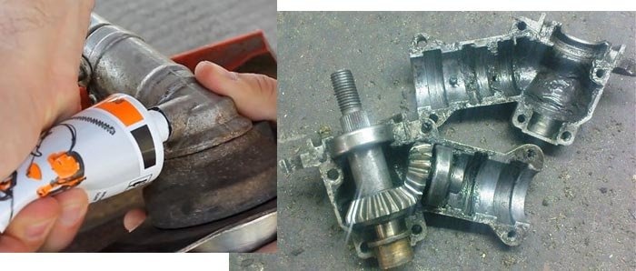 смазка зубчатой ​​передачи кустореза